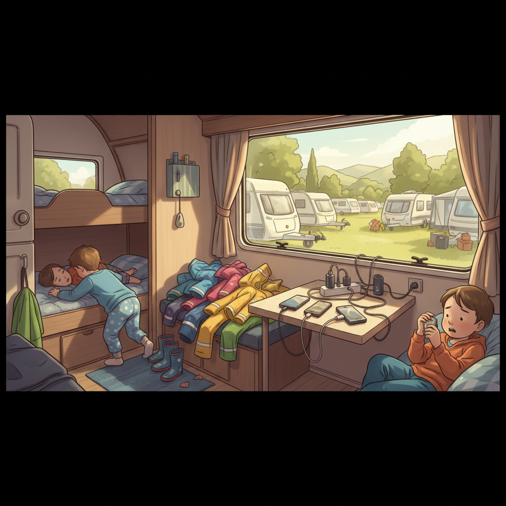 Choosing a layout for real family life in a caravan
