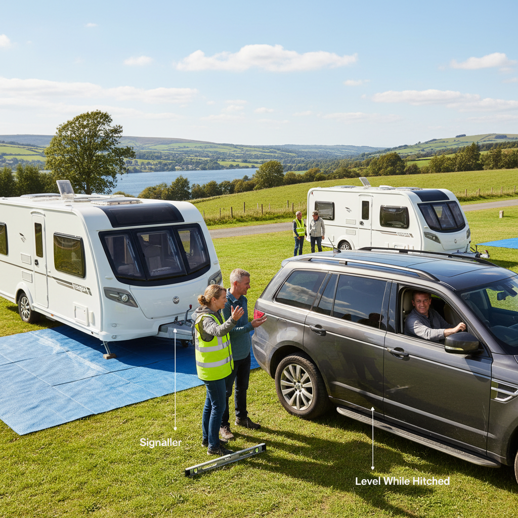 Caravan pitching routine the five minute setup that saves arguments