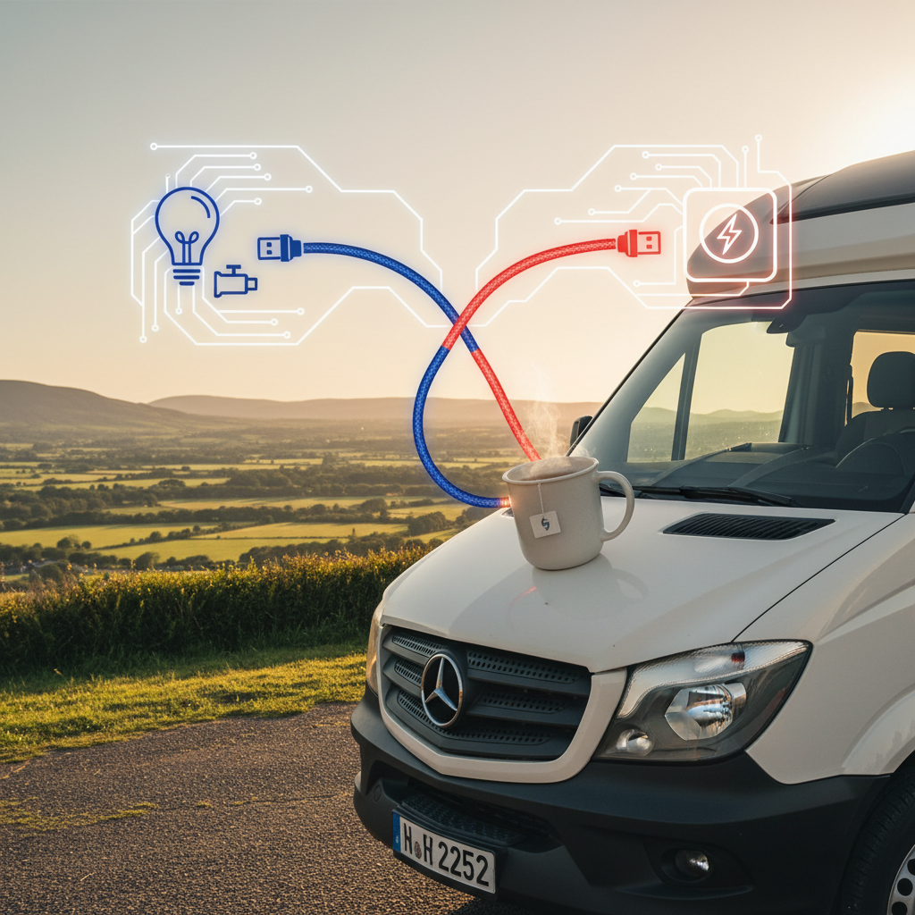 Campervan electrics in one cup of tea