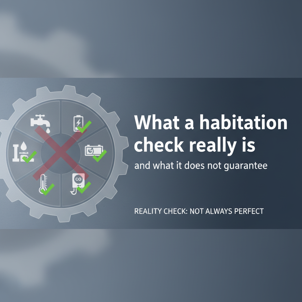 What a habitation check really is, and what it does not guarantee
