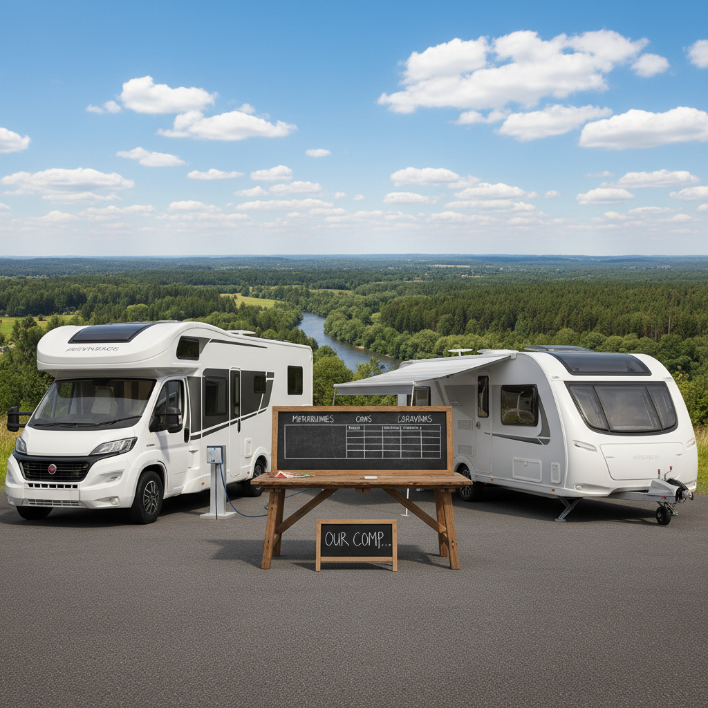 Motorhomes vs Caravans, pros and cons with a handy comparison table