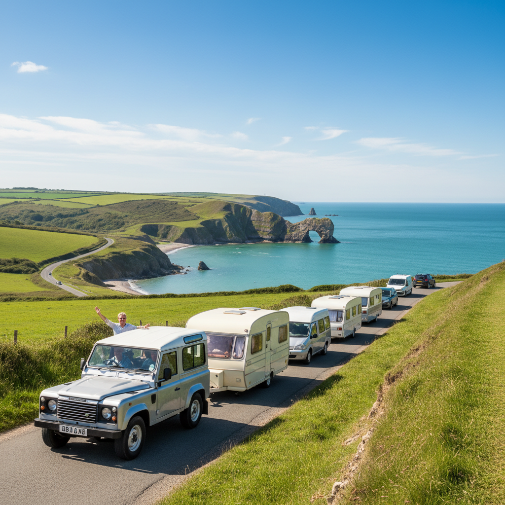 Caravan touring Dorset a classic first trip region