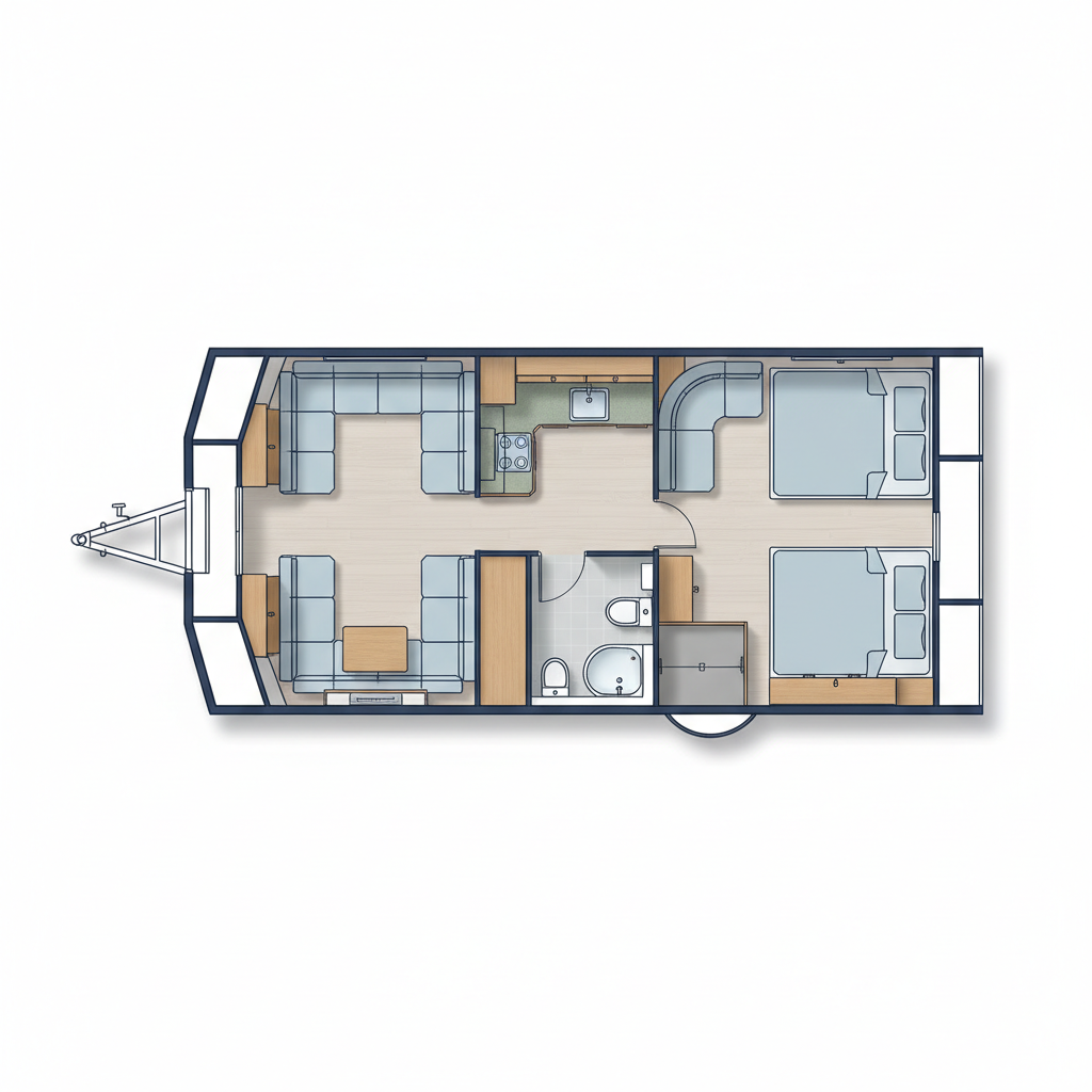 8ft Wide Family (Corner Dinette) representative family floorplan