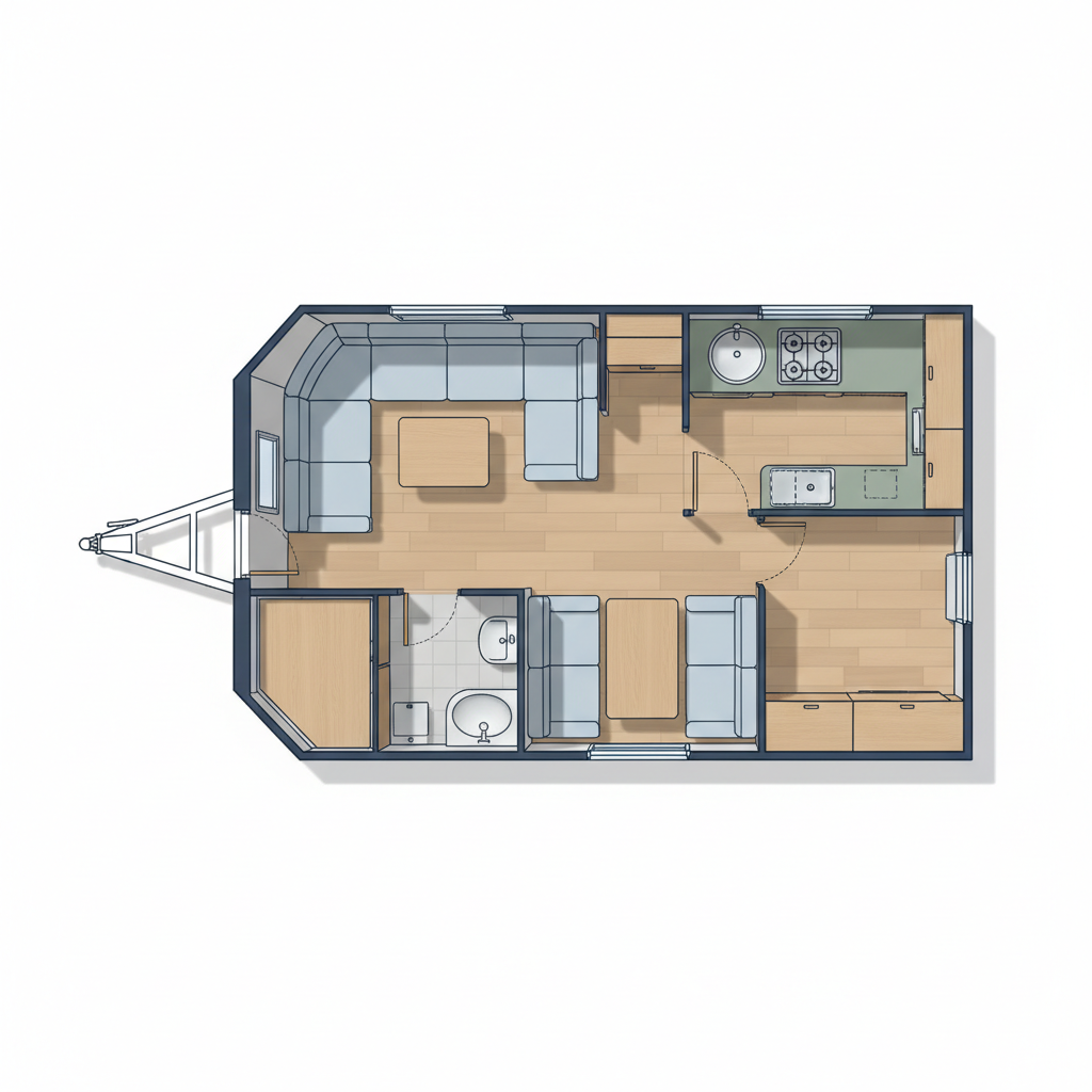 End Kitchen (Side Dinette) representative family floorplan