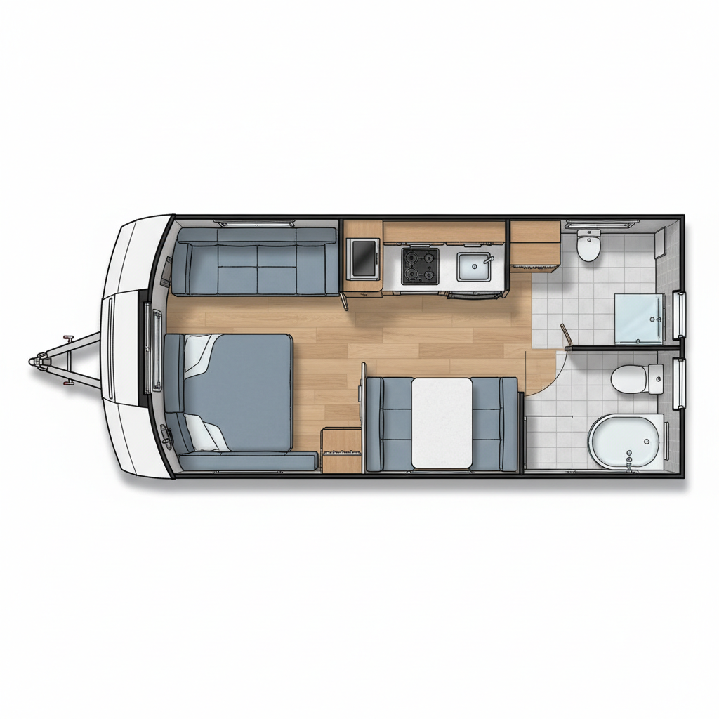 End Washroom + Dinette floorplan