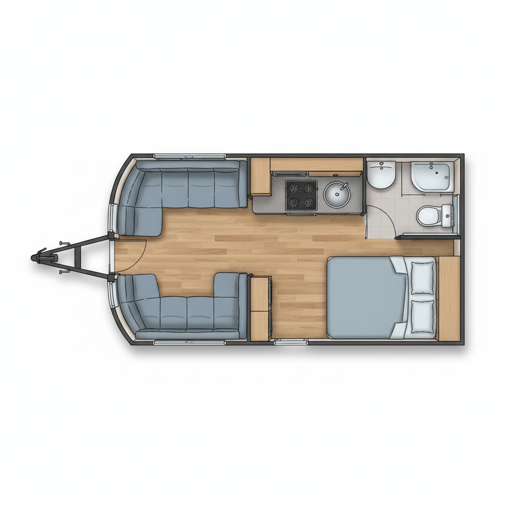 French Bed floorplan