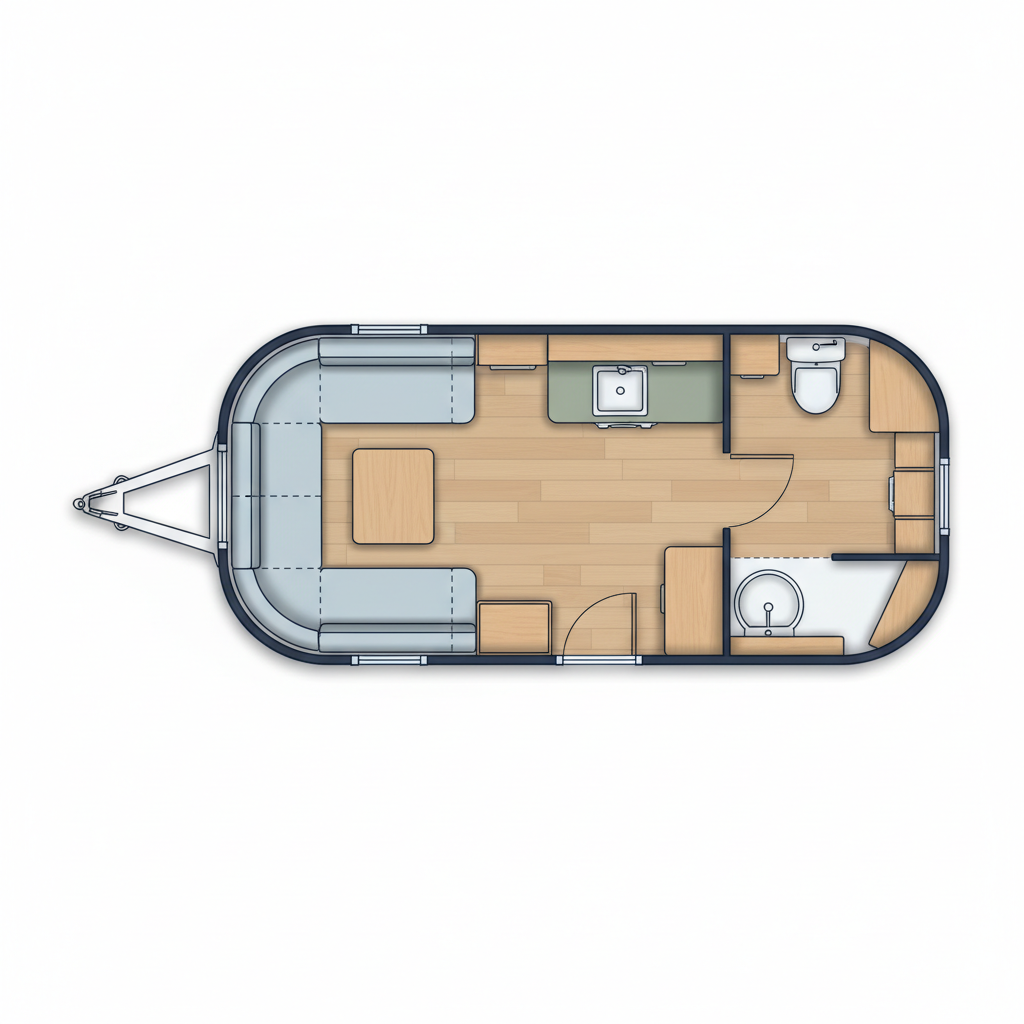 Buccaneer L-Shape Lounge daytime floor plan