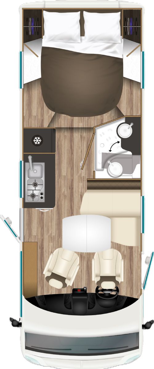 Rear Transverse Bed over Garage floorplan
