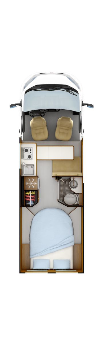 Compact van floorplan