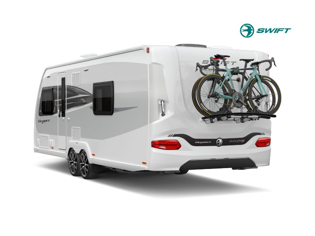 2026 Swift Elegance Grande 845 New 4-Berth Twin Axle Caravan - Exterior - Front