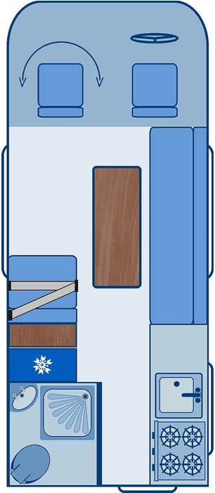 Washroom-Equipped Tourer floorplan