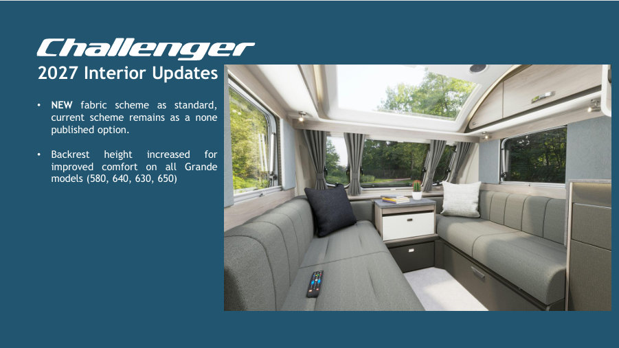 Swift Challenger 390— 2027 Season - Living Area