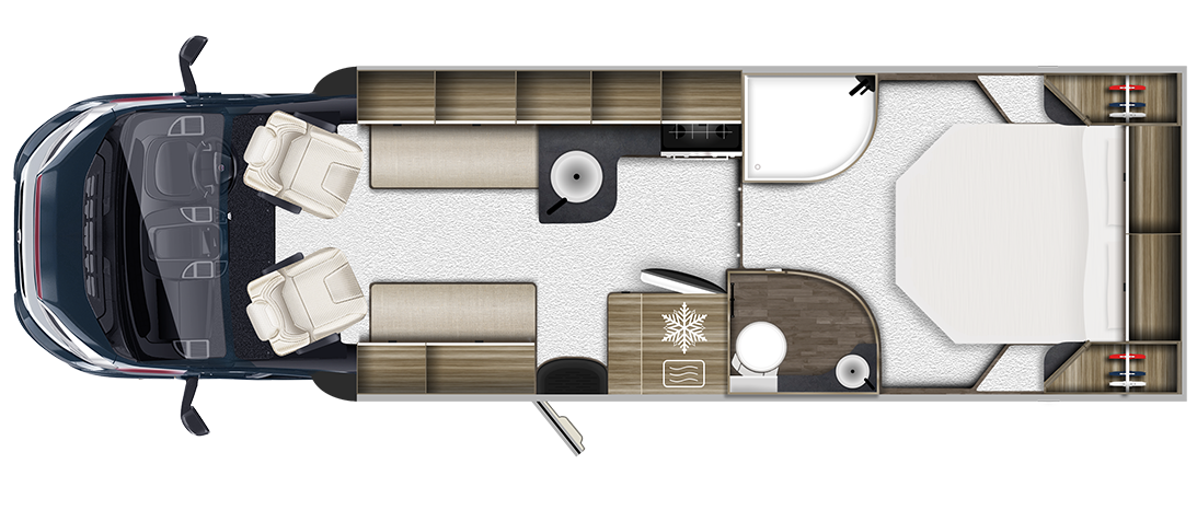 Rear Island Bed floorplan
