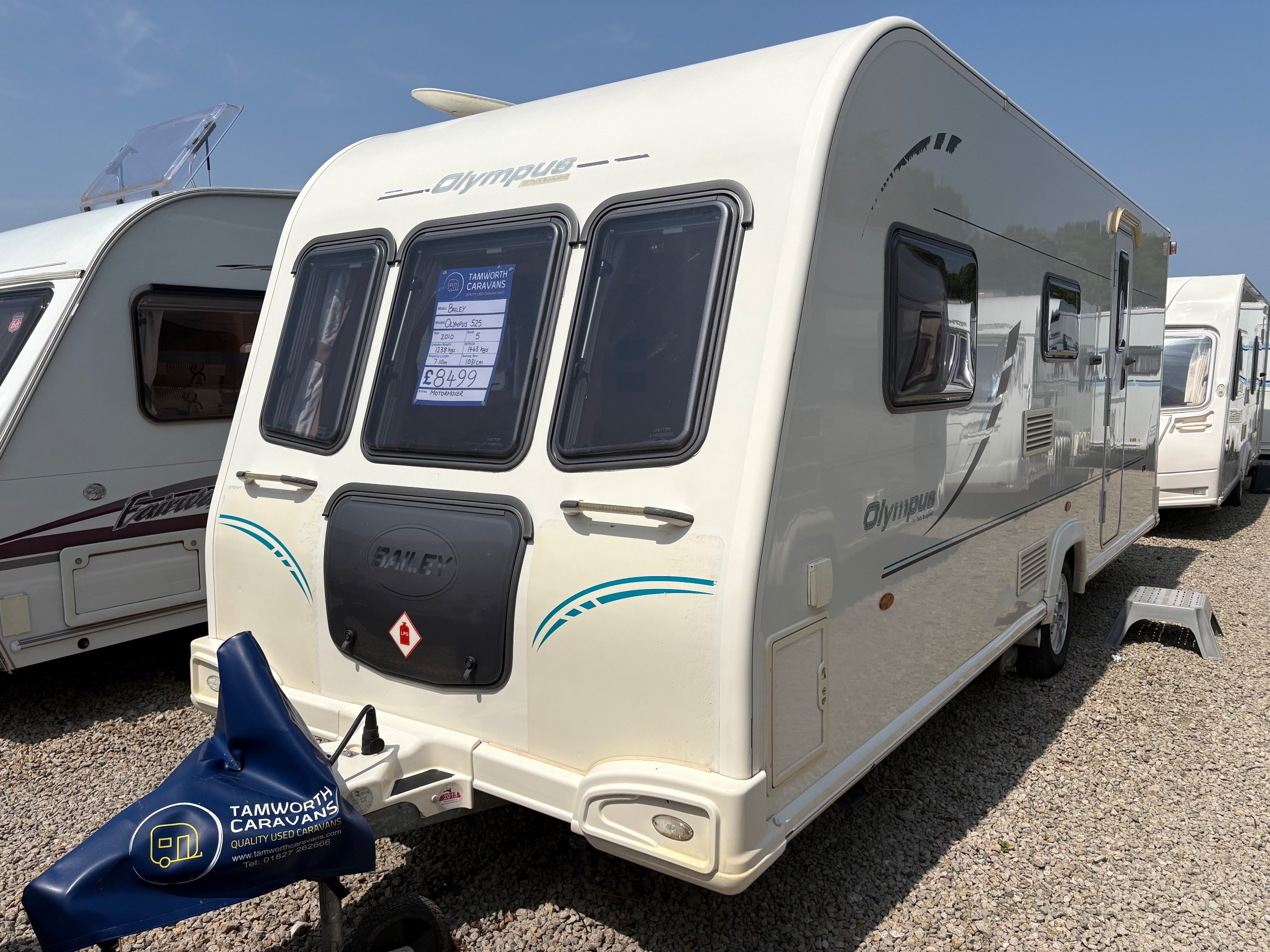 2010 Bailey Olympus 525 - 5-Berth Family Caravan with Side-Dinette - Exterior - Front
