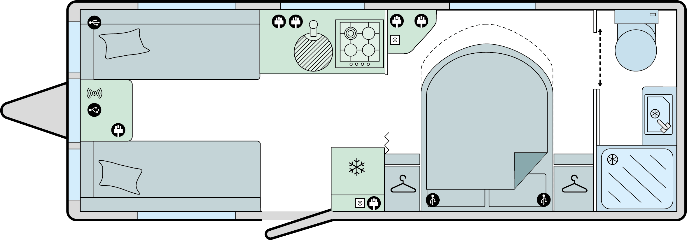 Island Bed floorplan