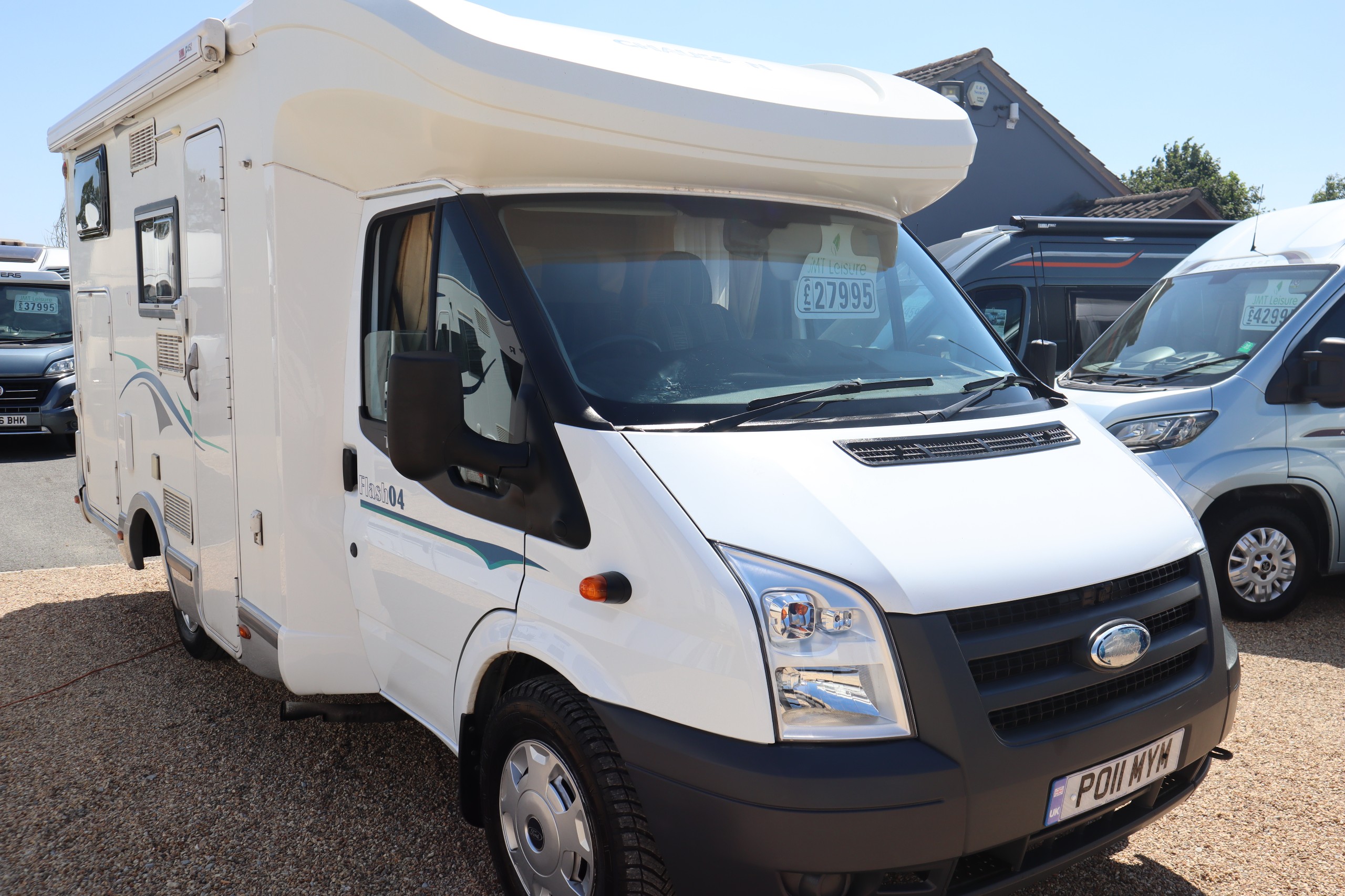 Chausson Flash 04 Ford Transit 2.4 TDci, 3 Berth, 4 Belts, Fixed Bed, Garage, MOT, 12 Months Warranty, Habitation Service - Exterior - Front