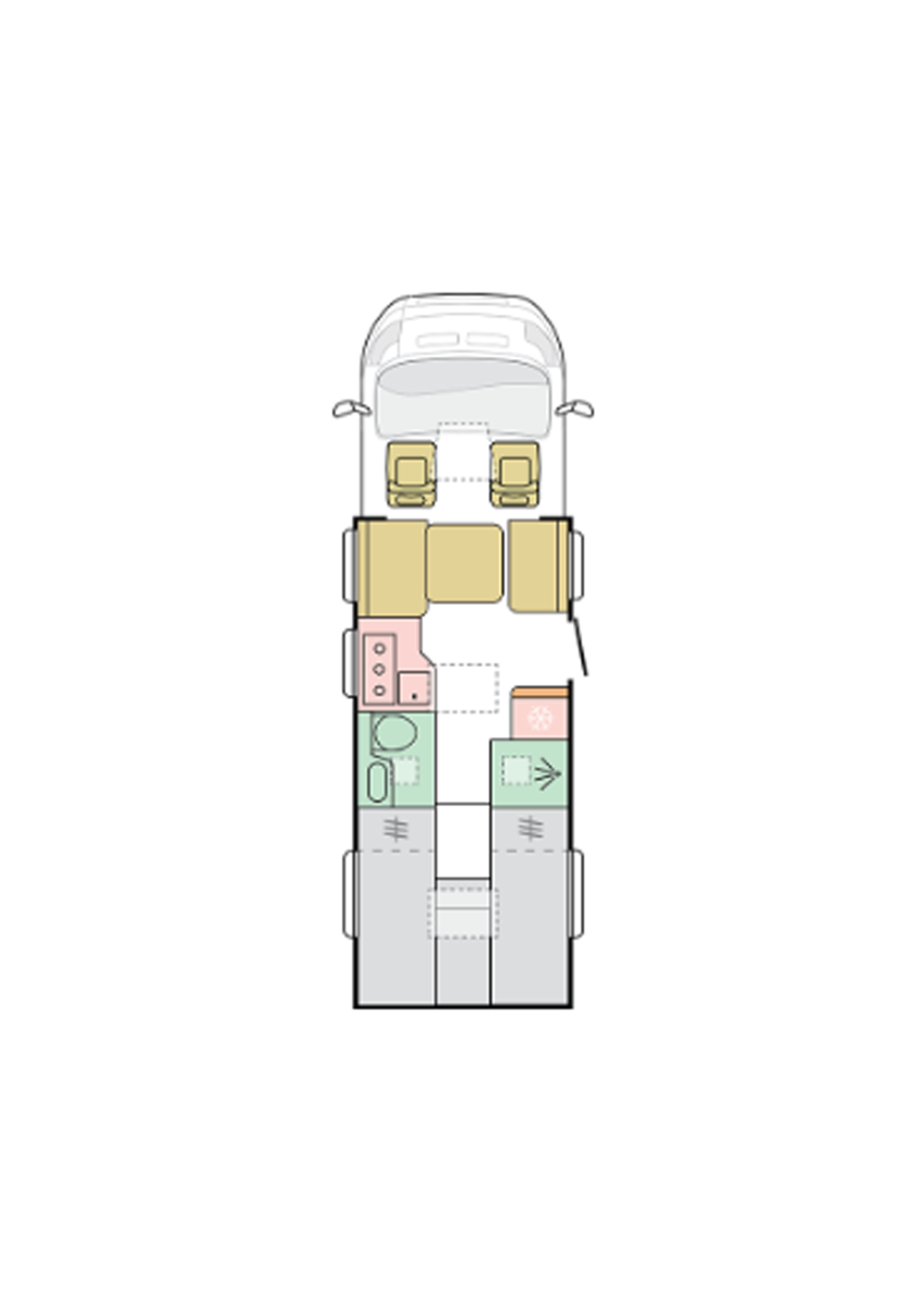 Island bed floorplan