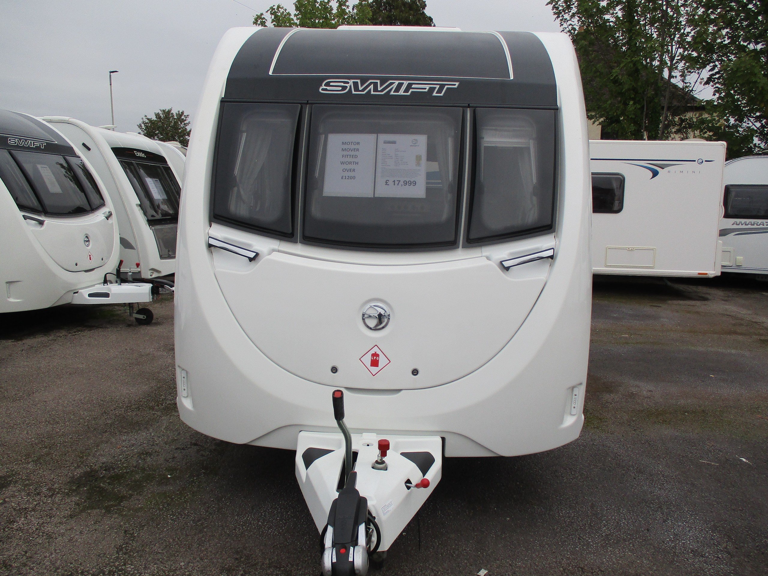 2023 Swift Sprite Compact 2-Berth Caravan with Fitted Motor Mover - Exterior - Front