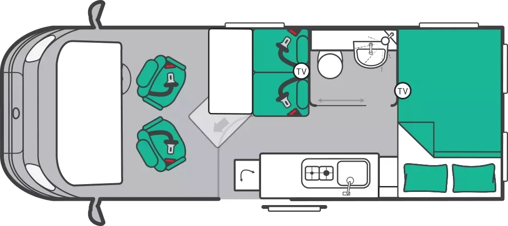 Rear Lounge floorplan