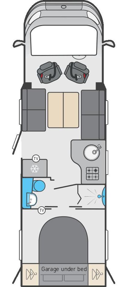 Rear Island Bed floorplan