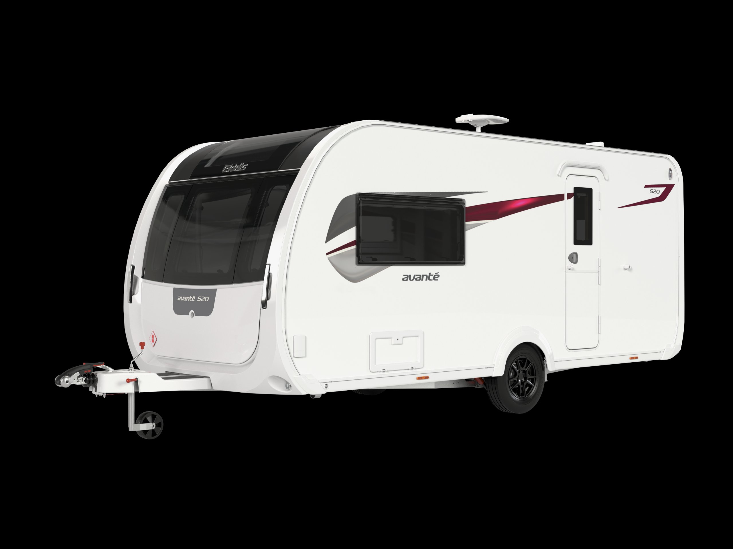 2025 Elddis Avante 520 New 2-Berth Caravan with Full End Washroom - Exterior - Side