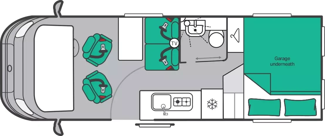 Fixed Bed Garage floorplan