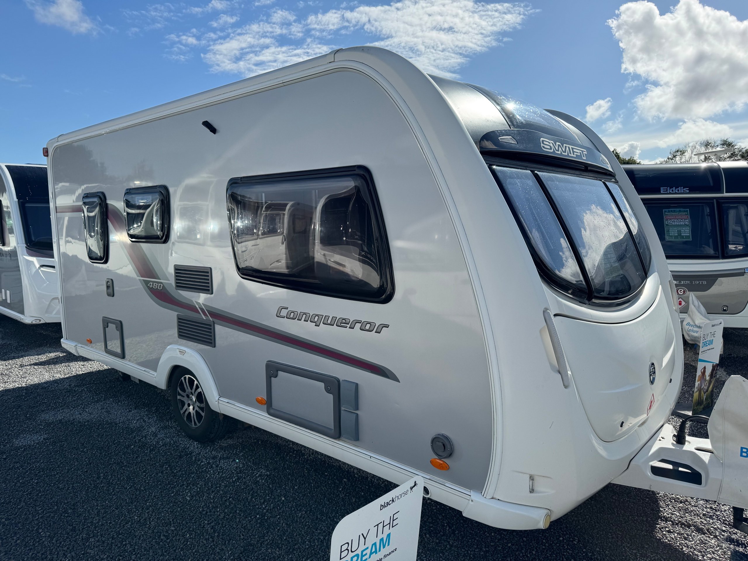 2012 Swift Conqueror 480 - 2-Berth Caravan with End-Washroom - Exterior - Front