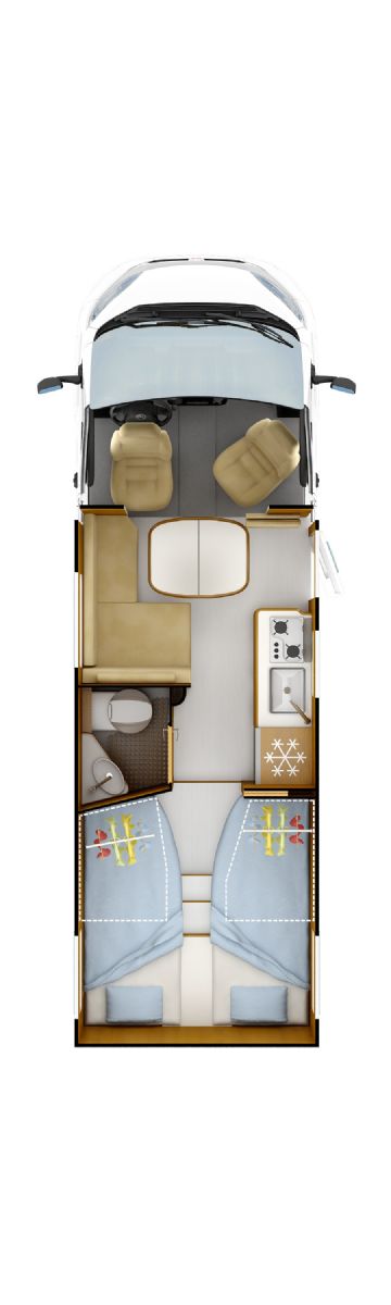 Twin singles floorplan
