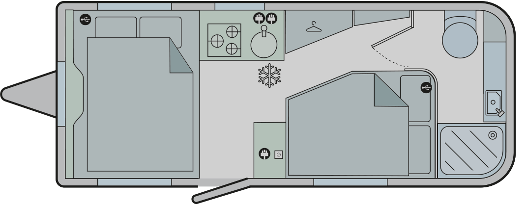 French Bed floorplan