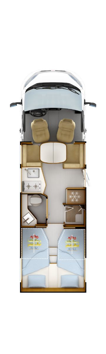 Twin singles floorplan