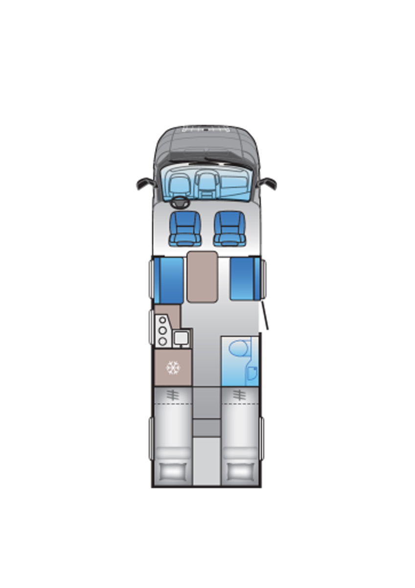Twin Fixed Singles floorplan