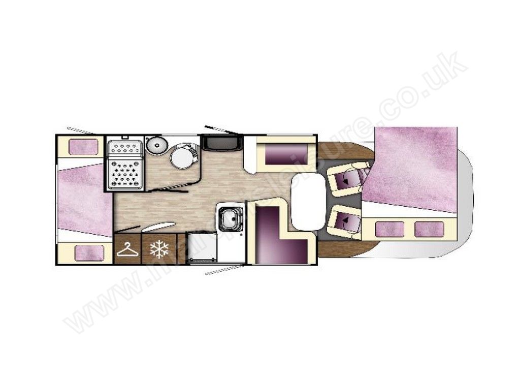 Rear Fixed Bunk Beds floorplan