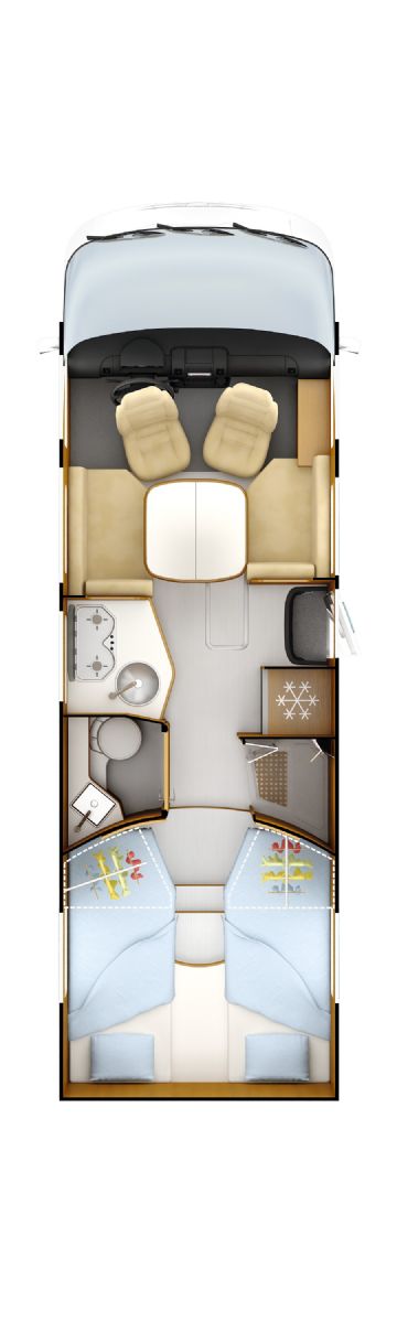 Twin Fixed Singles layout configuration