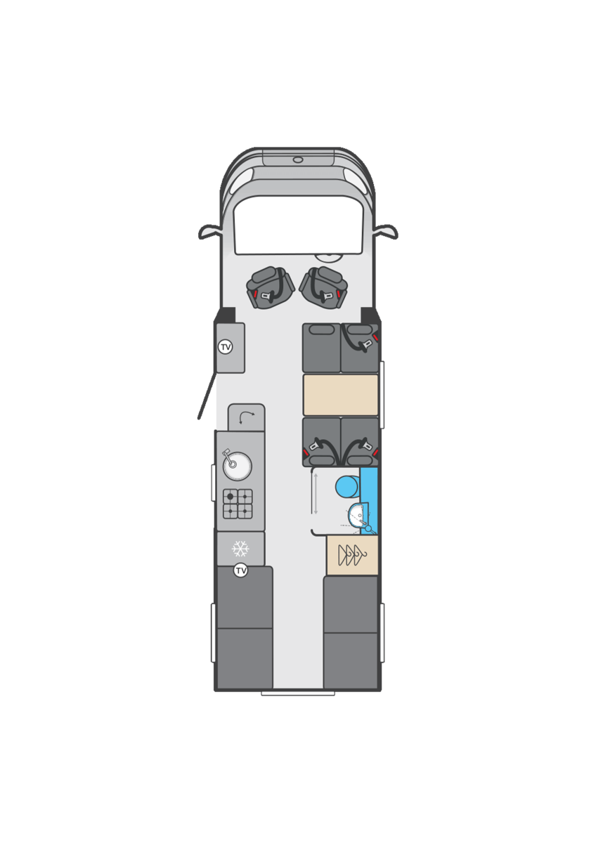 Twin Fixed Singles floorplan