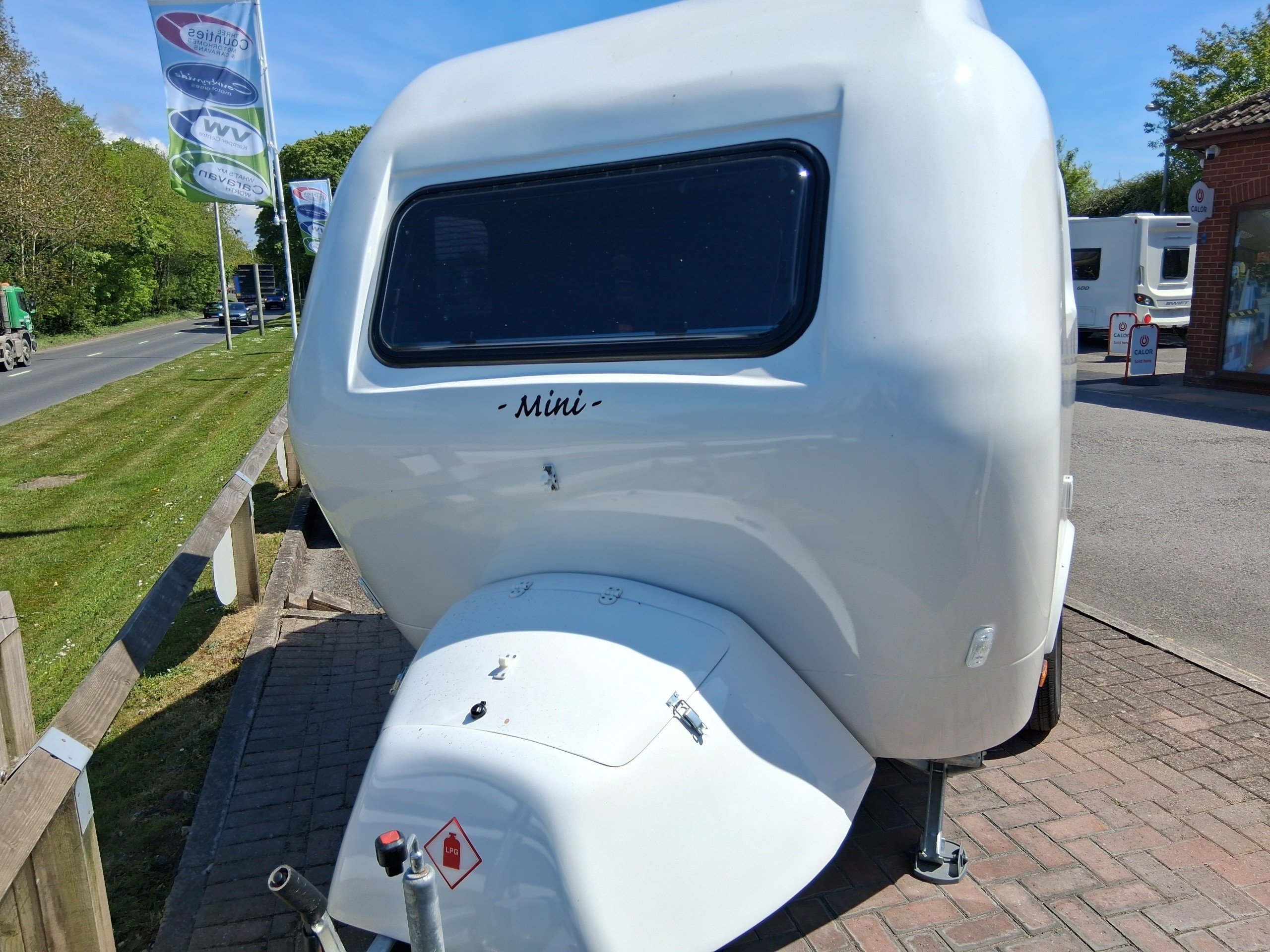 2025 Capsule Mini 2 Berth Lightweight Caravan with End Washroom - Exterior - Front