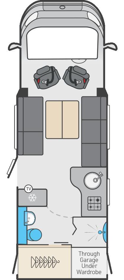 Rear Transverse Bed over Garage floorplan