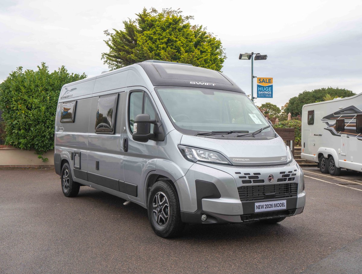 Swift Carrera 144 140BHP Auto 3-Berth Compact Campervan - Exterior - Front