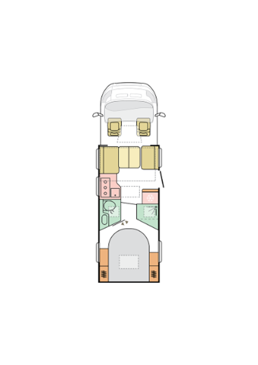 Rear Island Bed floorplan