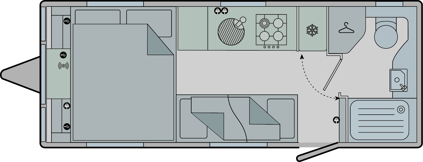 End Washroom floorplan