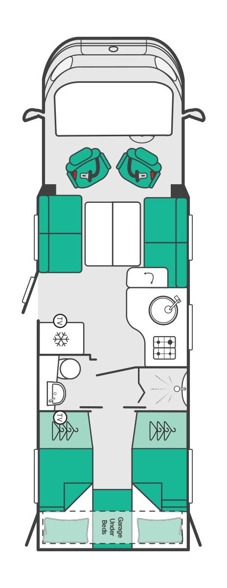 Twin Fixed Singles floorplan