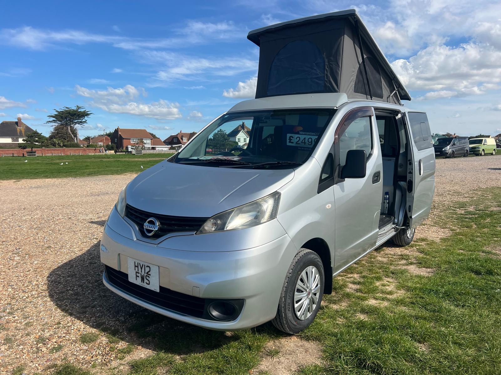 2012 Nissan NV200 1.6 Petrol Automatic Camper Elevating Roof, L shape Pull Out Bed on Runners with Porta Loo