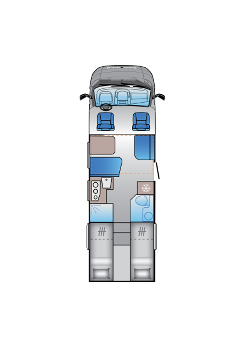 Twin Fixed Singles floorplan