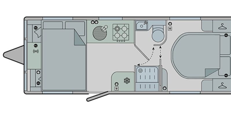 Rear Island Bed floorplan