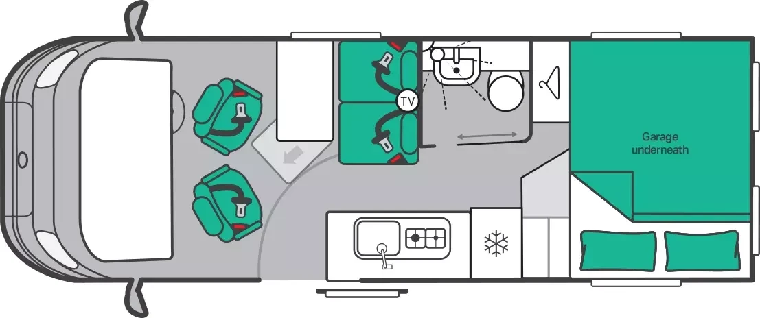 Fixed Bed with Garage floorplan