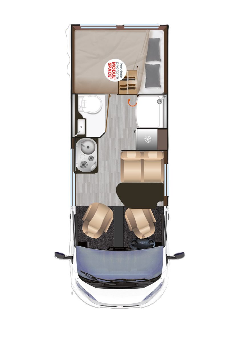 Transverse Rear Bed floorplan