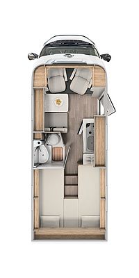 Transverse bed + garage floorplan