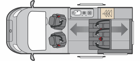 2026 Swift Monza 4-Berth Pop-Top Campervan - Automatic floorplan