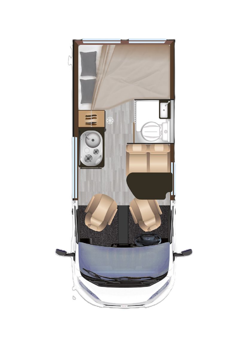 Transverse Rear Bed floorplan