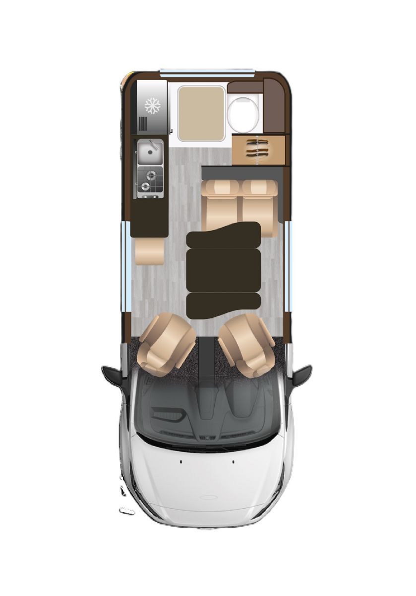 Side Dinette with End Washroom floorplan