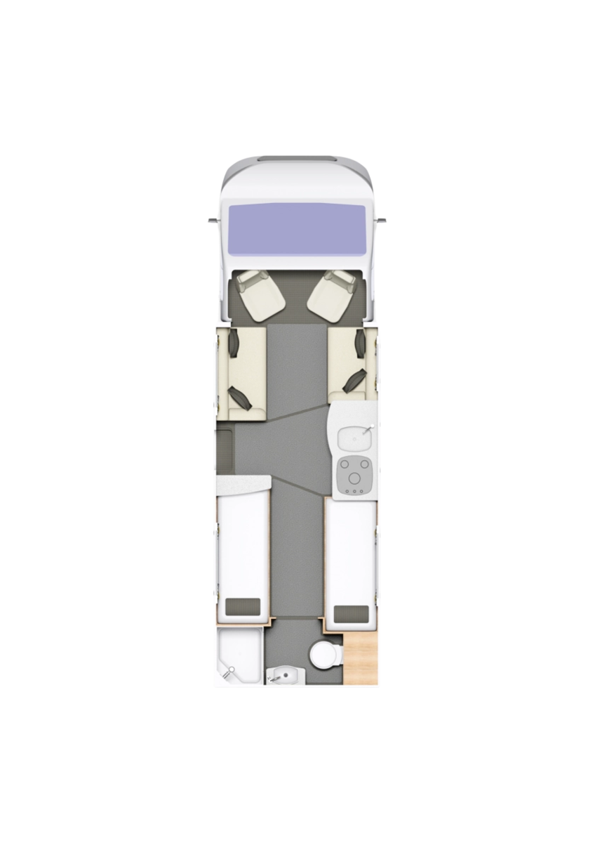 Twin Fixed Singles floorplan